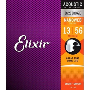 Elixir 80/20 Bronze Nanoweb Medium  13 - 56 Acoustic Strings